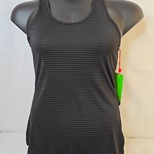 Sz XS Fila Women's Racerback Activewear Tank Top. Ladies Athletic Black Shirt